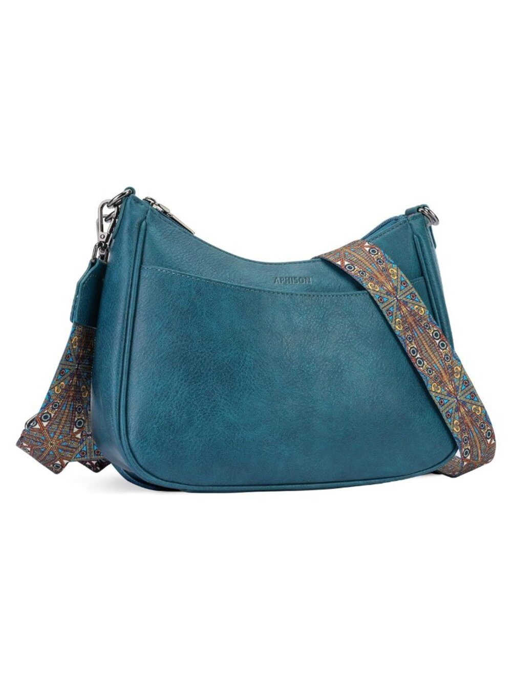 Vegan Leather Crossbody Purse Adjustable Strap Multi-Pocket Shoulder Bag